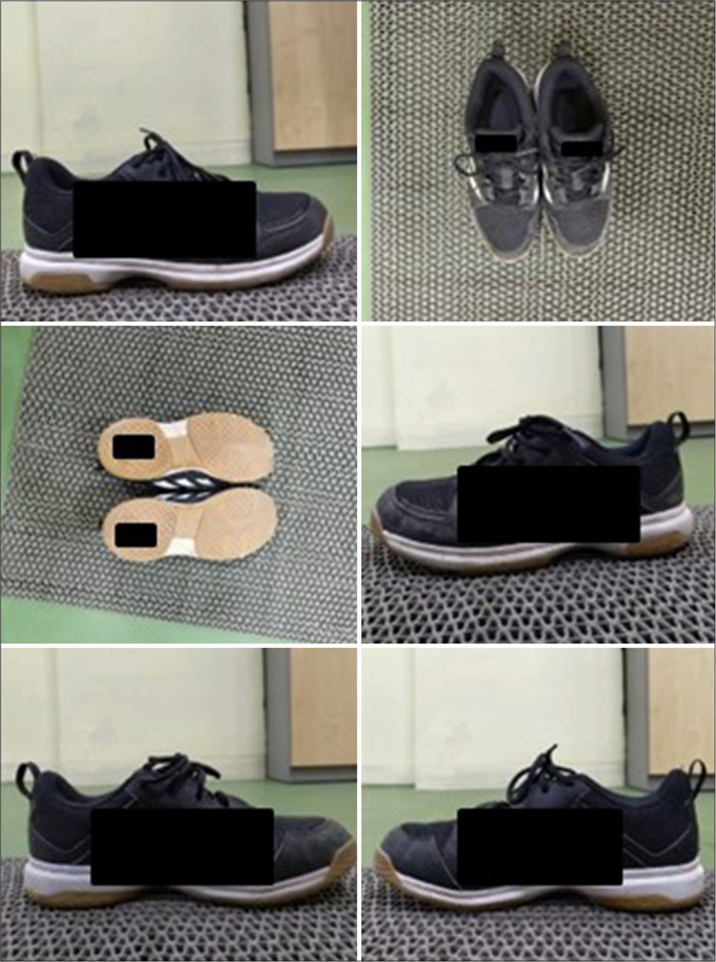 Sports shoe used in the study.