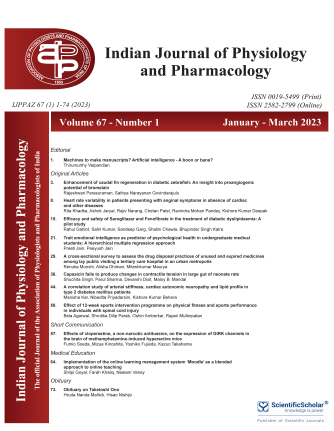 Indian Journal of Physiology and Pharmacology